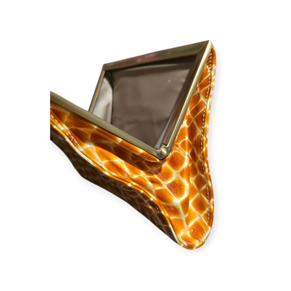 Vintage Furla Leather Crocodile Clutch - Picture 5 of 8